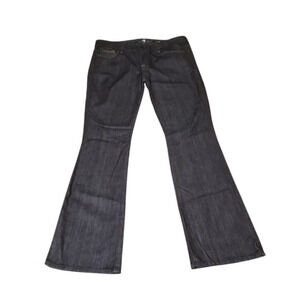7 For All Mankind A Pocket Jeans Blue Low Rise Denim Dark Wash Bling Women Sz 30